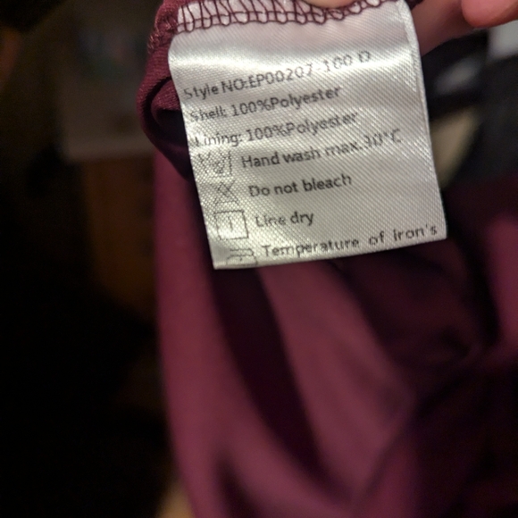 Raspberry Knee Length Dress 2X - Picture 4 of 4